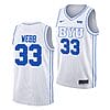 Nate Webb Jersey #33 BYU Cougars College Basketball White