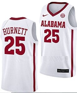 Nimari Burnett Jersey Alabama Crimson Tide College Basketball White #25