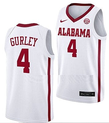 Noah Gurley Jersey Alabama Crimson Tide College Basketball White #4