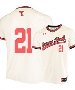 Nate Rombach Jersey #21 Texas Tech Red Raiders Baseball NCAA College Cream Alumni