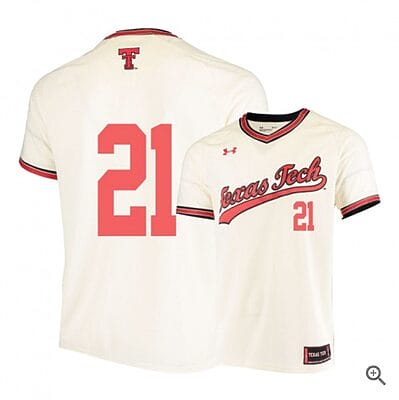 Nate Rombach Jersey #21 Texas Tech Red Raiders Baseball NCAA College Cream Alumni