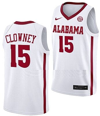Noah Clowney Jersey Alabama Crimson Tide College Basketball White #15