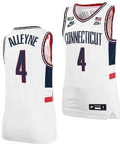 Nahiem Alleyne Jersey UConn Huskies College Basketball Alumni White #4