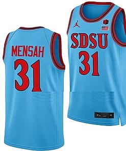 Nathan Mensah Jersey San Diego State Aztecs College Basketball Blue Alternate #31