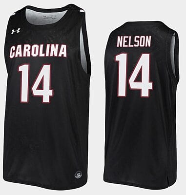 Nathan Nelson Jersey #14 South Carolina Gamecocks College Basketball Black Replica