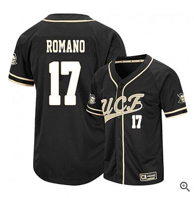 Nick Romano Jersey #17 UCF Knights Baseball NCAA College Black Alumni