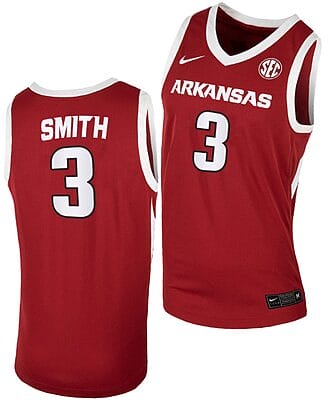 Nick Smith Jersey #3 Arkansas Razorbacks College Basketball Cardinal