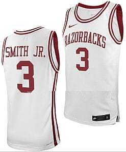 Nick Smith Jersey #3 Arkansas Razorbacks College Basketball White