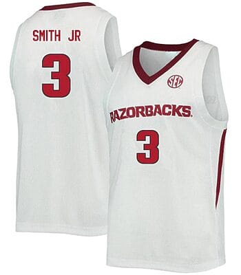Nick Smith Jersey #3 Arkansas Razorbacks College Basketball White 1