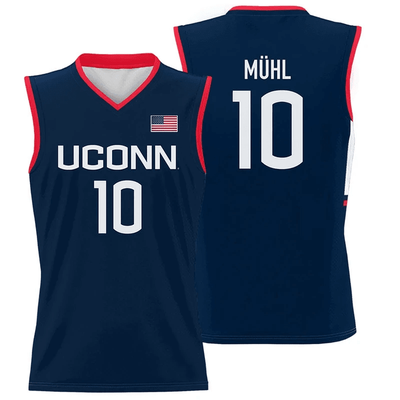 Nika Muhl Jersey UConn Huskies College Basketball Navy #101