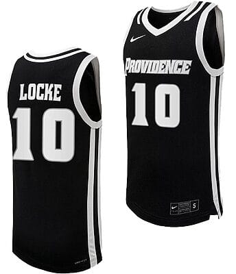Noah Locke Jersey #10 Providence Friars Replica College Basketball Black Uniform