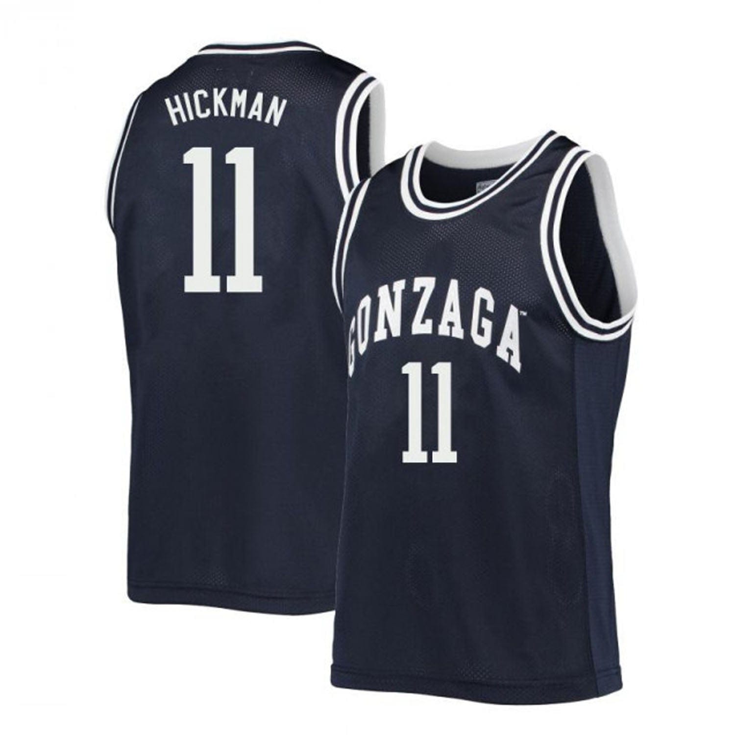 Nolan Hickman Jersey #11 Gonzaga Bulldogs College Basketball Navy