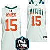 Norchad Omier Jersey #15 Miami Hurricanes 2023 NCAA March Madness White College Basketball