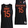 Norchad Omier Jersey #15 Miami Hurricanes College Basketball ACC Alternate Black