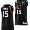 Norchad Omier Jersey #15 Miami Hurricanes College Basketball Swingman Black