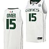 Norchad Omier Jersey #15 Miami Hurricanes College Basketball Honoring Black Excellence White