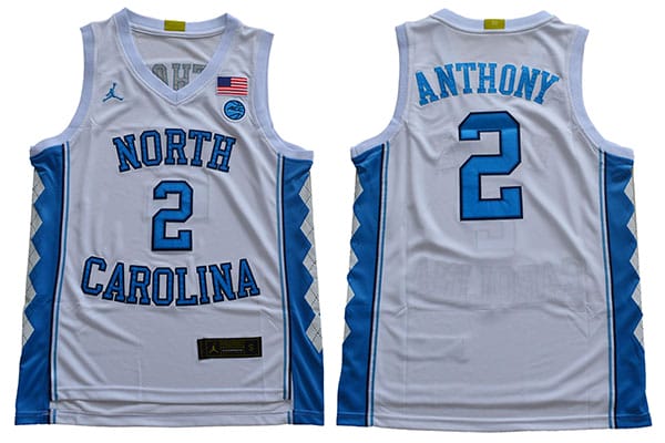 Cole Anthony Jersey #2 North Carolina Tar Heels NCAA Basketball White