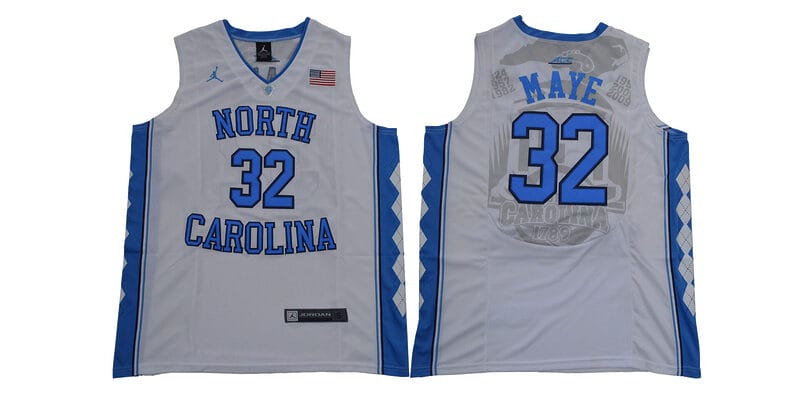 Luke Maye Jersey #32 North Carolina Tar Heels NCAA Basketball White