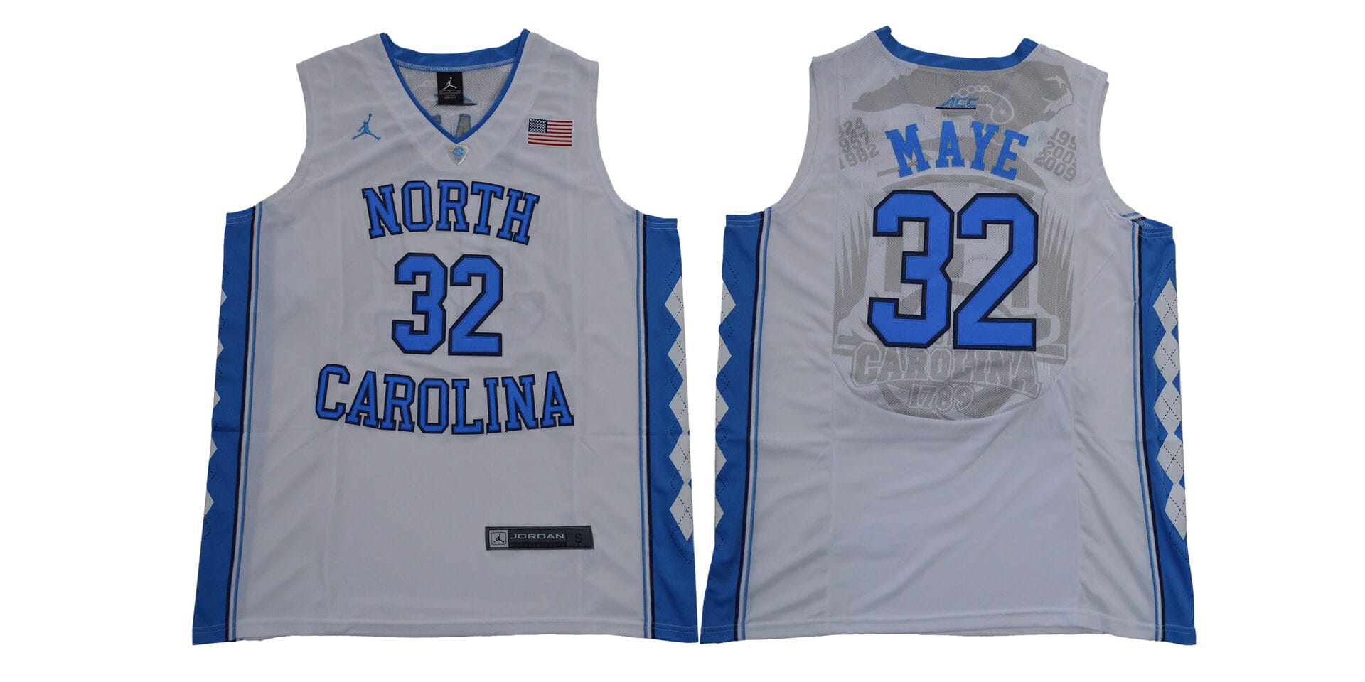 Luke Maye Jersey #32 North Carolina Tar Heels NCAA Basketball White