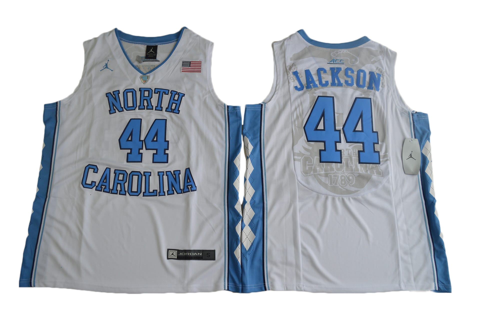 Justin Jackson Jersey #44 North Carolina Tar Heels NCAA Basketball White