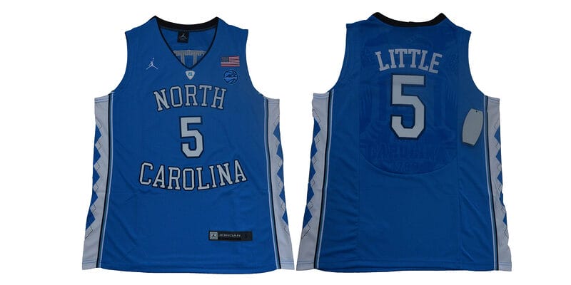 Nassir Little Jersey #5 North Carolina Tar Heels NCAA Basketball Blue