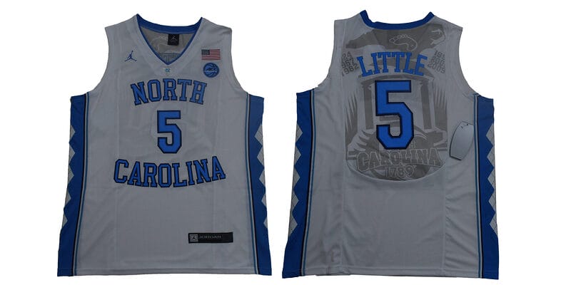 Nassir Little Jersey #5 North Carolina Tar Heels NCAA Basketball White