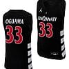 Ody Oguama Jersey #33 Cincinnati Bearcats College Basketball Replica 2023-24 Black