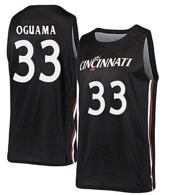 Ody Oguama Jersey #33 Cincinnati Bearcats College Basketball Black