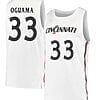 Ody Oguama Jersey #33 Cincinnati Bearcats College Basketball White
