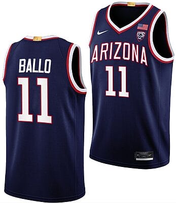 Oumar Ballo Jersey #11 Arizona Wildcats College Basketball Limited Navy