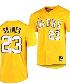 Paul Skenes Jersey #23 LSU Tigers Baseball NCAA College 2023 MLB Draft Top prospects Gold