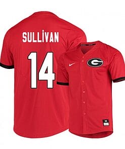 Patrick Sullivan Jersey #14 Georgia Bulldogs Baseball NCAA College Red Elite Alumni