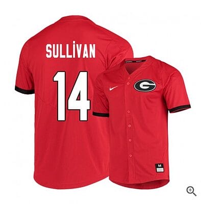 Patrick Sullivan Jersey #14 Georgia Bulldogs Baseball NCAA College Red Elite Alumni