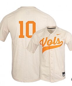 Pete Derkay Jersey #10 Tennessee Volunteers Baseball NCAA College Elite White