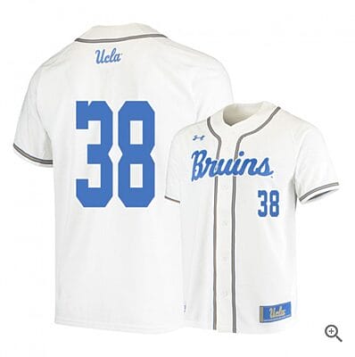 Pat Caulfield Jersey #38 UCLA Bruins Baseball NCAA College White Alumni