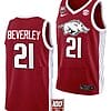 Patrick Beverley Jersey #21 Arkansas Razorbacks College Basketball 100 Season Red