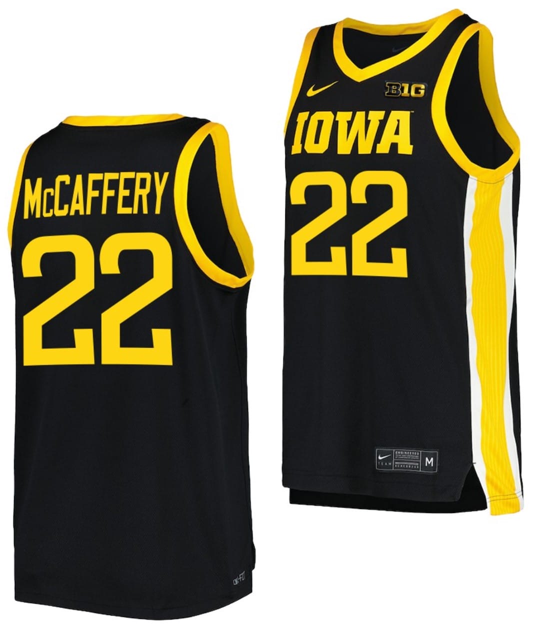 Patrick McCaffery Jersey #22 Iowa Hawkeyes College Basketball Black