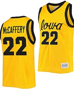 Patrick McCaffery Jersey #22 Iowa Hawkeyes College Basketball Classic Gold