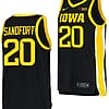 Payton Sandfort Jersey #20 Iowa Hawkeyes College Basketball Replica Black