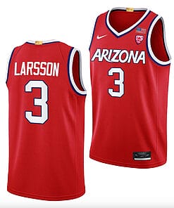 Pelle Larsson Jersey #3 Arizona Wildcats College Basketball Red