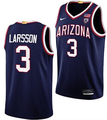 Pelle Larsson Jersey #3 Arizona Wildcats College Basketball Limited Navy