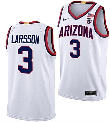 Pelle Larsson Jersey #3 Arizona Wildcats College Basketball Limited White