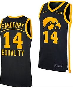 Pryce Sandfort Jersey Iowa Hawkeyes College Basketball Swingman Black