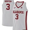 Rylan Griffen Jersey Alabama Crimson Tide College Basketball Replica White #3