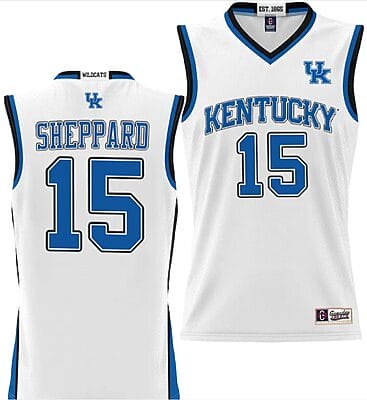 Reed Sheppard Jersey #15 Kentucky Wildcats Lightweight Basketball White