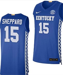 Reed Sheppard Jersey #15 Kentucky Wildcats Basketball Replica Blue