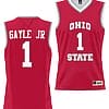 Roddy Gayle JrJersey #1 Ohio State Buckeyes College Basketball Lightweight Scarlet