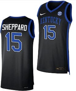 Reed Sheppard Jersey #15 Kentucky Wildcats Basketball Alternate Black