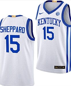 Reed Sheppard Jersey #15 Kentucky Wildcats Basketball White Home Classic