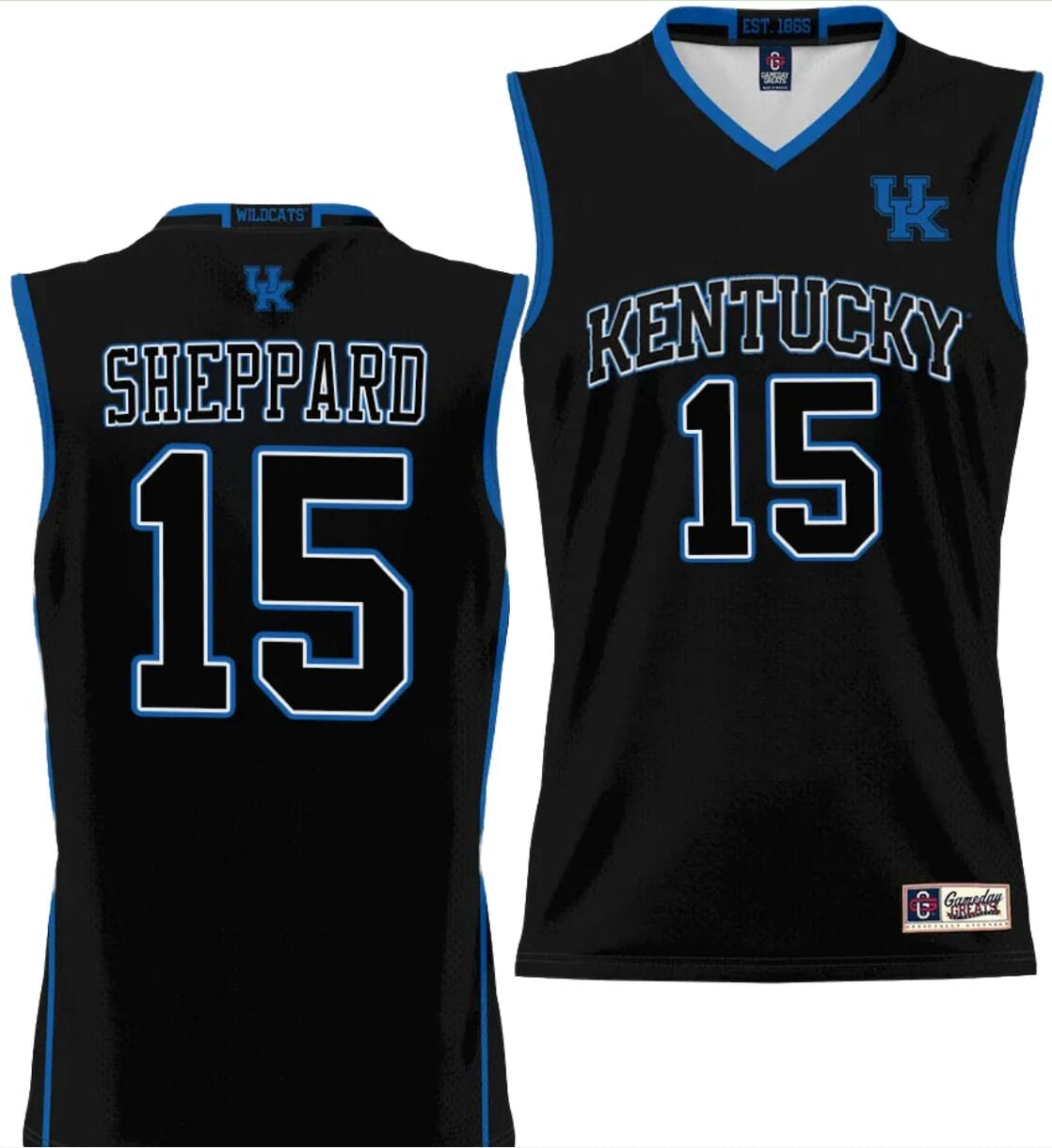 Reed Sheppard Jersey #15 Kentucky Wildcats Lightweight Basketball Black
